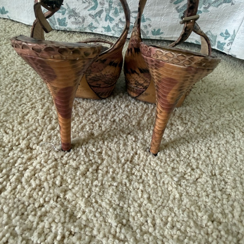 Jimmy Choo Snakeskin Slingback Heels - Picture 3 of 9